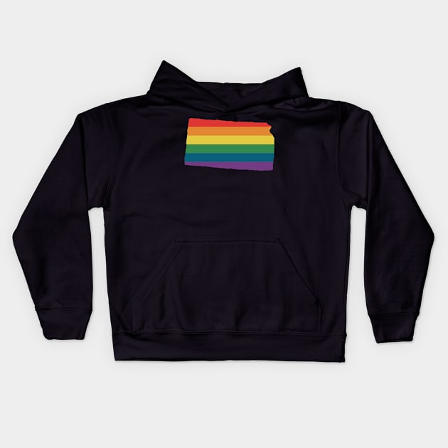 Kansas State Rainbow Kids Hoodie by n23tees